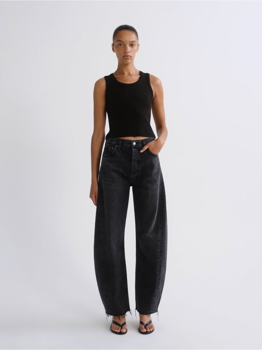 Agolde Luna Pieced Wide Leg Jeans